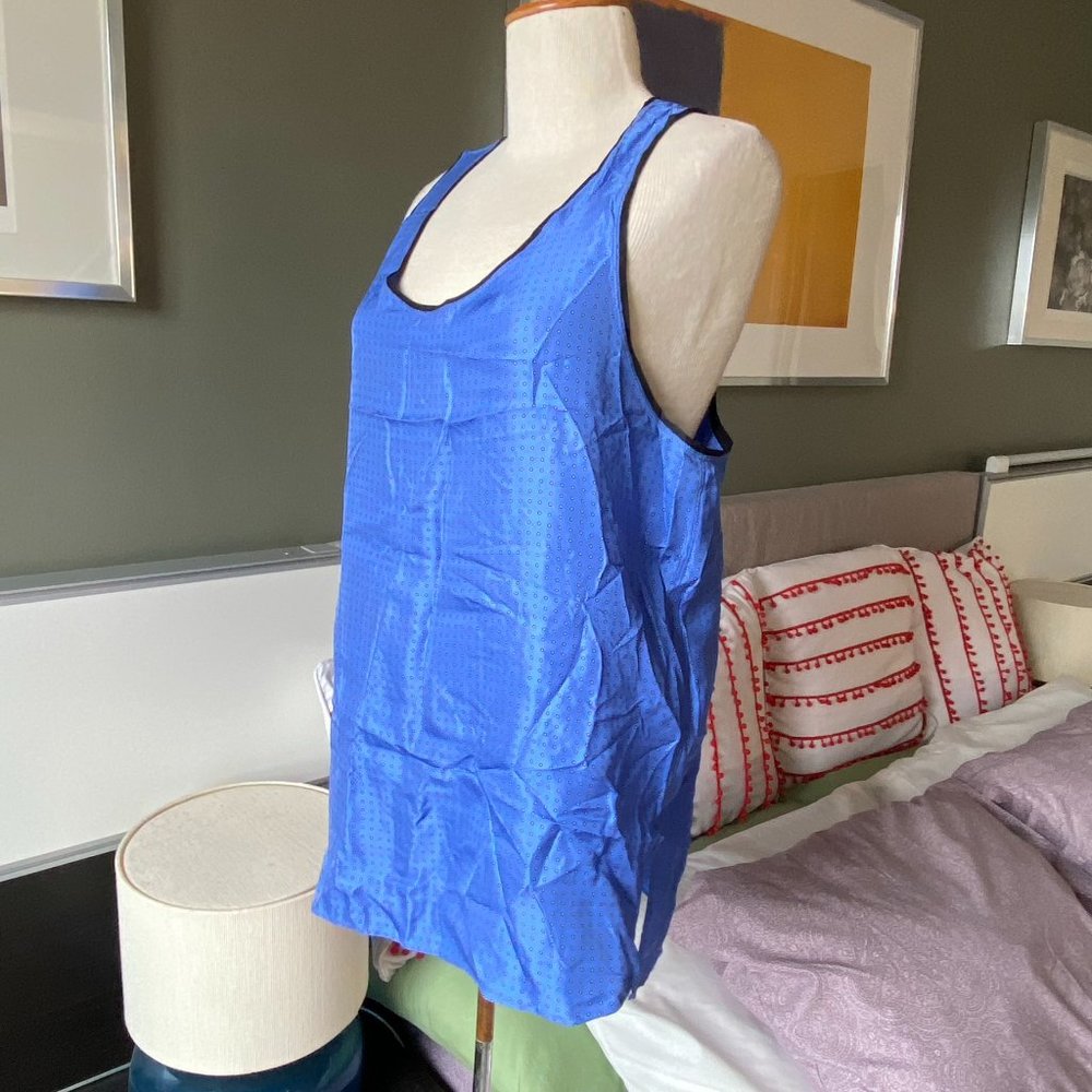 * Rag & Bone Celeste 100% Silk Tank Top Circle Print Soft Fabric LARGE   - U1546